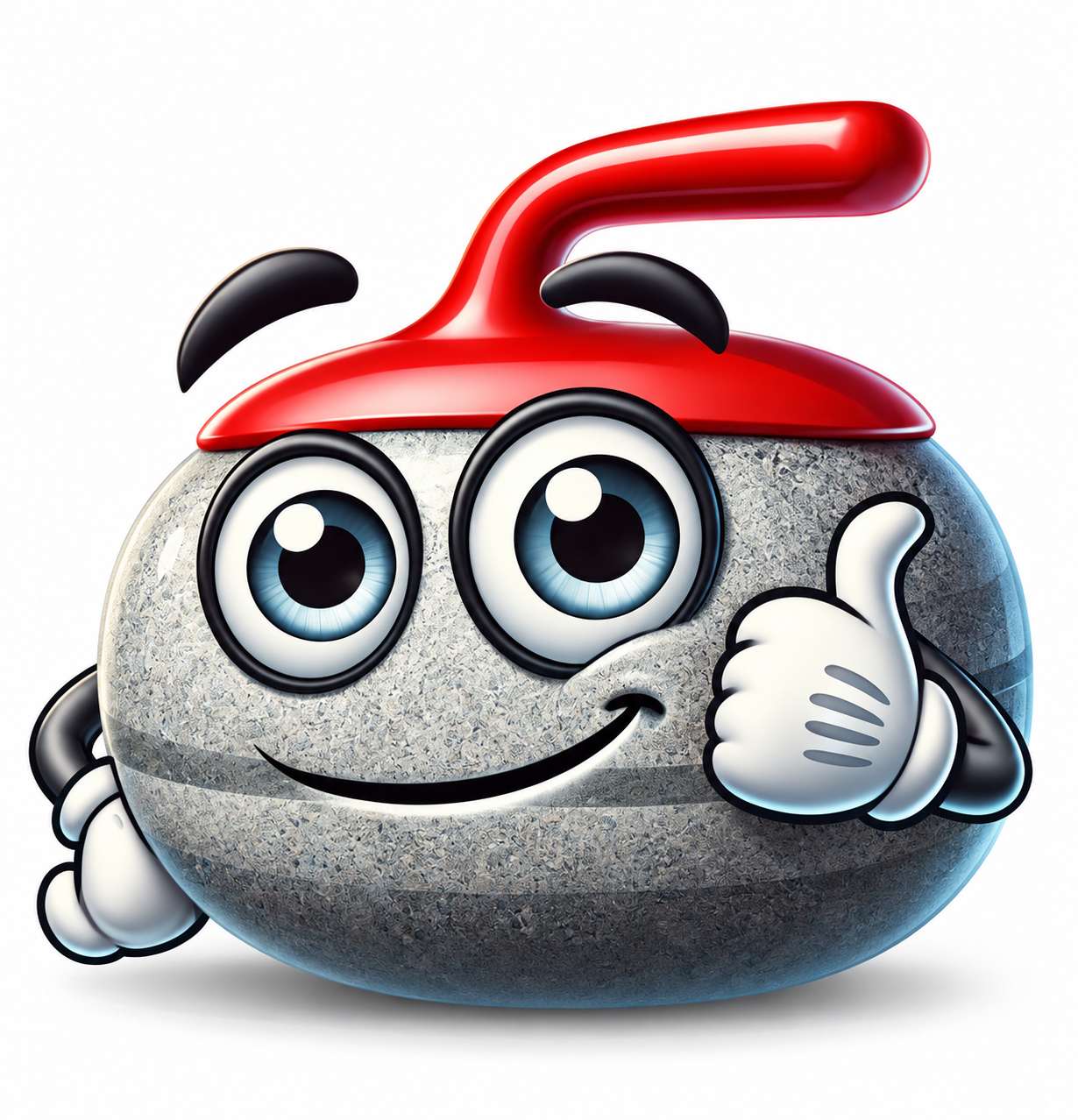 Junior Rockers curling mascot